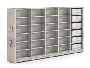 ZY-A-03 - Fully-Enclosed Cabinet Structure Manual Mobile Shelving with High Confidentiality & Moisture Resistance
