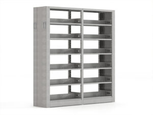 ZY-S-01-02 - Double Column Double-Sided Deluxe Bookshelf with Adjustable Shelves
