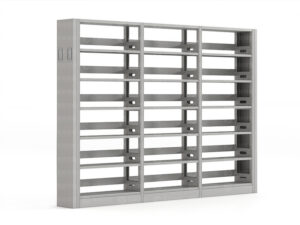 ZY-S-03 - Double Column Single-Sided Steel Bookshelf with Adjustable Shelves