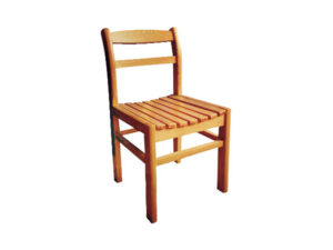 ZY-T-08 - Solid Oak Slatted Reading Chair for Libraries and Office Spaces