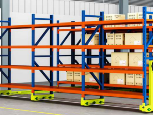 ZY-B-01 – Trackless Single-Row Manual Mobile Shelving System (200 kg/Shelf)