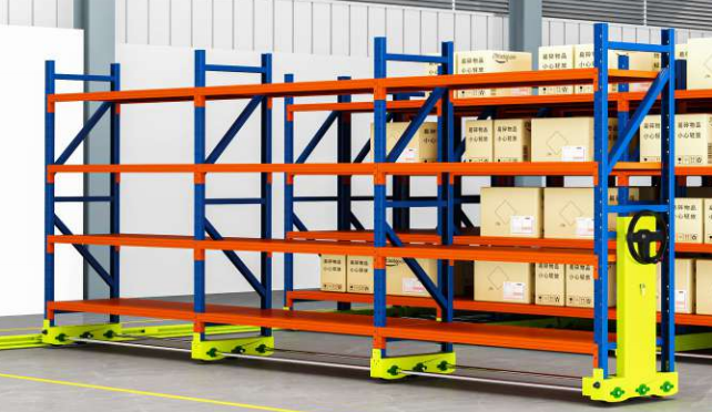 ZY-B-01 – Trackless Single-Row Manual Mobile Shelving System (200 kg/Shelf)